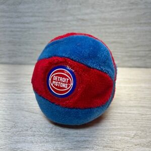 Vintage Detroit Pistons Plush Ball Small Red Blue NBA Licensed Sport Pillows Toy